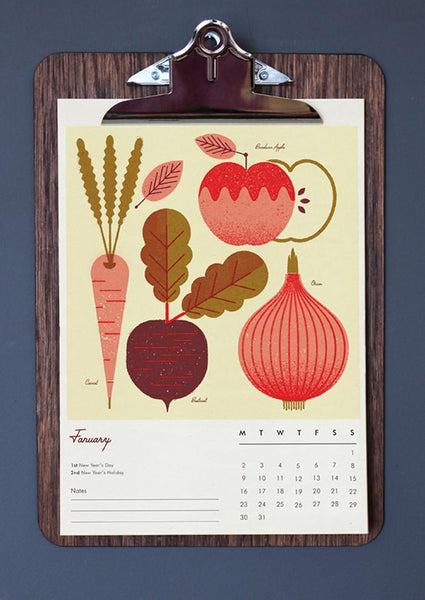 Telegramme Paper Co. Illustrated Calendar 2017