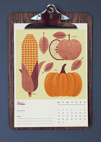 Telegramme Paper Co. Illustrated Calendar 2017