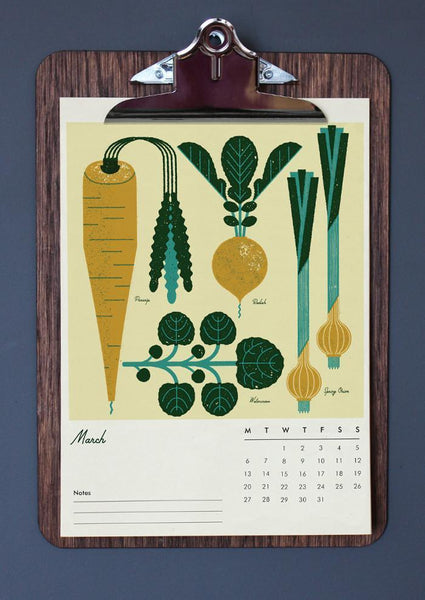 Telegramme Paper Co. Illustrated Calendar 2017