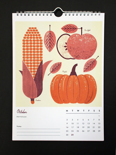 Telegramme Paper Co. Illustrated Calendar 2017