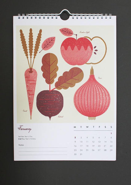 Telegramme Paper Co. Illustrated Calendar 2017