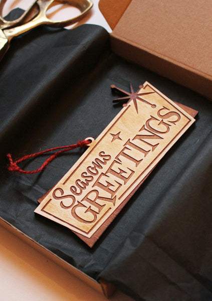 SEASONS GREETINGS CHRISTMAS ORNAMENT