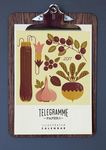 Telegramme Paper Co. Illustrated Calendar 2017