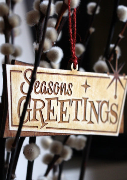 SEASONS GREETINGS CHRISTMAS ORNAMENT