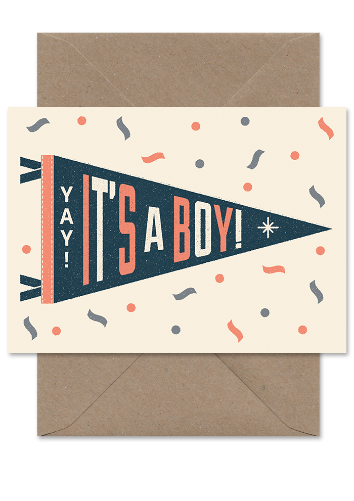 IT'S A BOY PENNANT